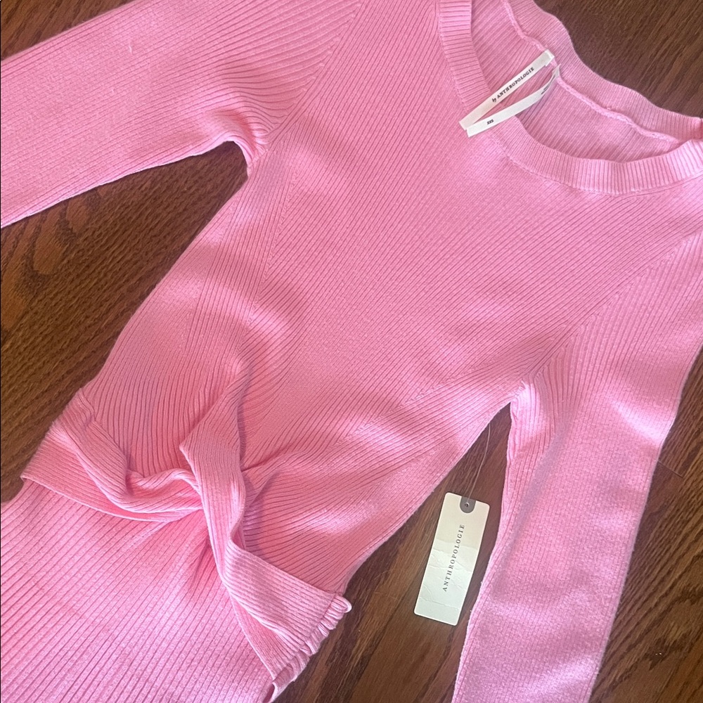 Anthropologie Pink Knit Maxi Dress - Picture 2 of 4